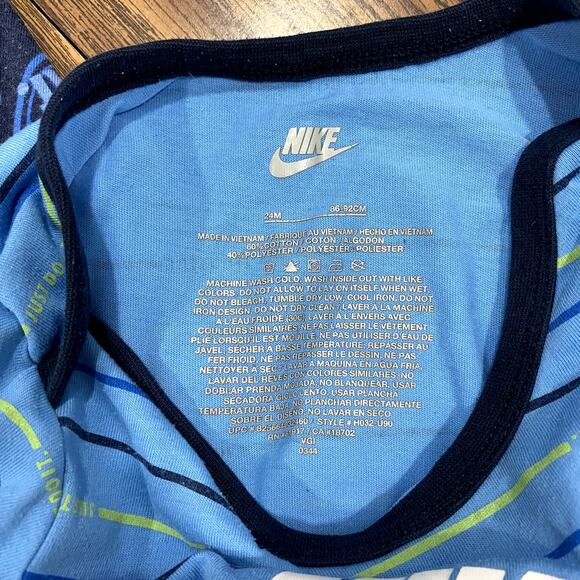 NIKE Just Do It 2 Pack Long Sleeve bodysuit onesies 24M Blue - Picture 12 of 12